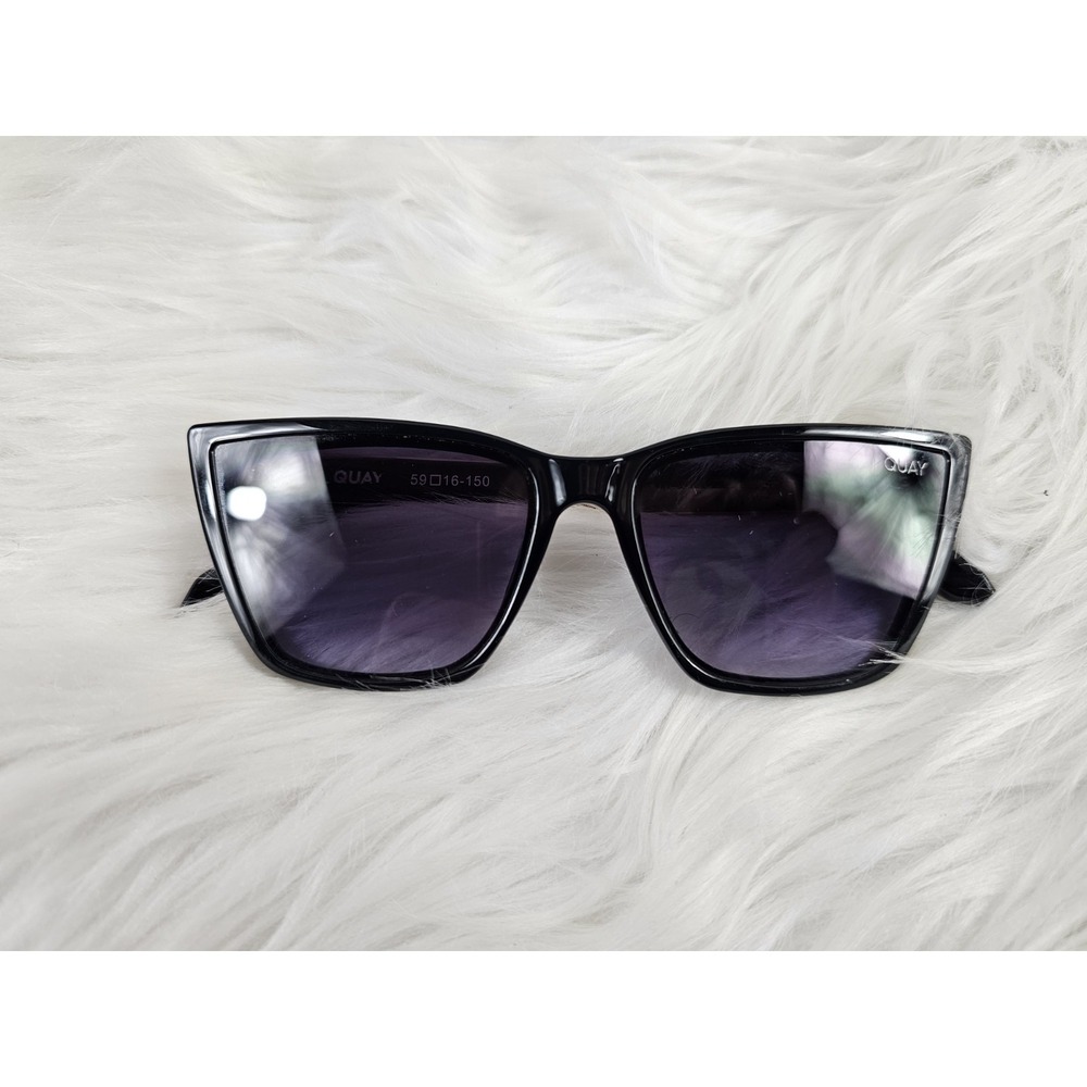 Quay Call The Shots Black Frame Black Fade Lenses Cat Eye Sunglasses